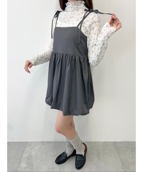PHILLY（フィリー）の「【PHILLY】リボンセットバルーンミニワンピース（ワンピース・レディース・グレー/ブラック・FREE）」の16枚目の写真