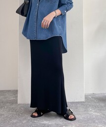 fredy emue | 【選べるスカート丈】リブニットタイトスカート(スカート)