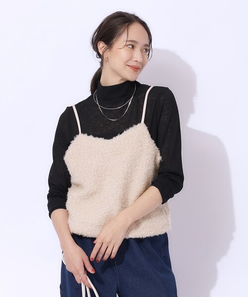 DRESKIP(ドレスキップ)の「◆【2点セット】秋冬も活躍 フェイクファービスチェ×Tシャツ(その他トップス・レディース・カーキ/ベージュ・02/03/04)」の21枚目の写真