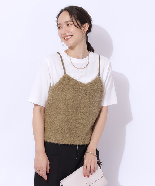 DRESKIP(ドレスキップ)の「◆【2点セット】秋冬も活躍 フェイクファービスチェ×Tシャツ(その他トップス・レディース・カーキ/ベージュ・02/03/04)」の17枚目の写真