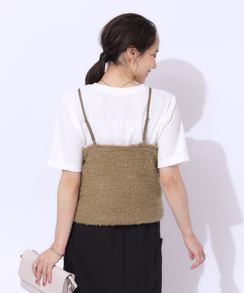DRESKIP(ドレスキップ)の「◆【2点セット】秋冬も活躍 フェイクファービスチェ×Tシャツ(その他トップス・レディース・カーキ/ベージュ・02/03/04)」の15枚目の写真