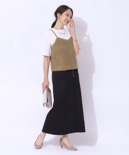DRESKIP(ドレスキップ)の「◆【2点セット】秋冬も活躍 フェイクファービスチェ×Tシャツ(その他トップス・レディース・カーキ/ベージュ・02/03/04)」の14枚目の写真