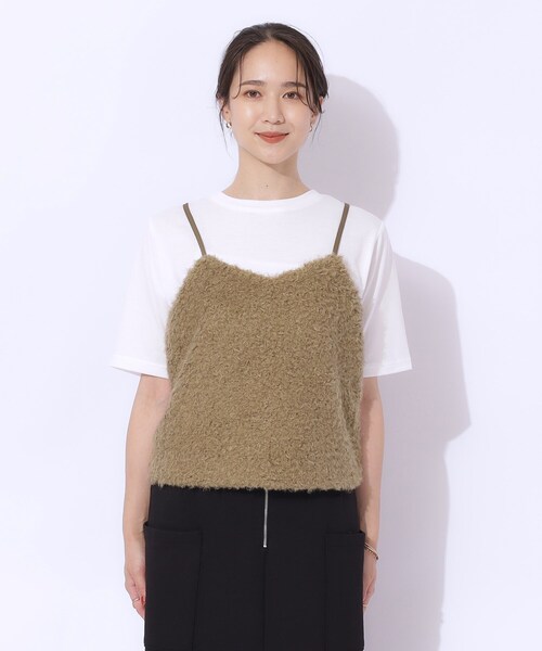 DRESKIP(ドレスキップ)の「◆【2点セット】秋冬も活躍 フェイクファービスチェ×Tシャツ(その他トップス・レディース・カーキ/ベージュ・02/03/04)」の11枚目の写真