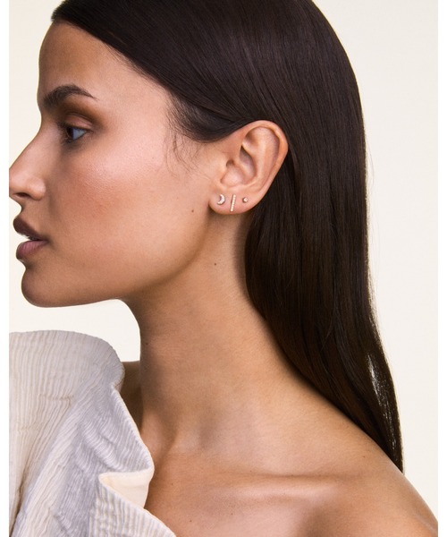 Crystal Bar Stud Earring レーディスピアス ローズゴールド