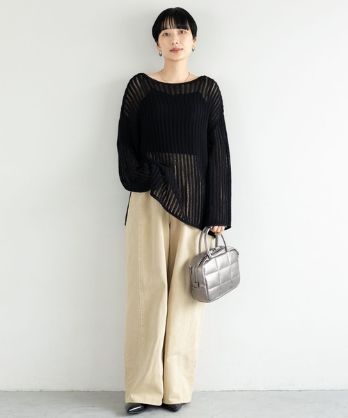 LEPSIM（レプシィム）の「パデットボストンバッグ　135656（ボストンバッグ・レディース・ブラック/アイボリー/ガンメタ/ブラウン・ONE SIZE）」の12枚目の写真