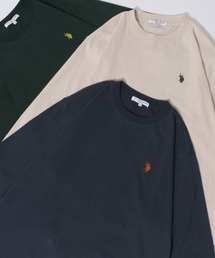 U.S. POLO ASSN./ユーエスポロアッスン オーバーサイズ ワンポイント刺繍 長袖Tシャツ ロンT レディース メンズ