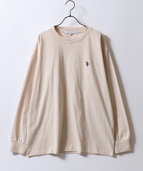 U.S. POLO ASSN.(ユーエスポロアッスン)の「U.S. POLO ASSN./ユーエスポロアッスン オーバーサイズ ワンポイント刺繍 長袖Tシャツ ロンT レディース メンズ(Tシャツ/カットソー・メンズ・アイボリー/ブラック/ダークグリーン/バイオレット/オートミール/ネイビー/ボルドー・M/L/LL)」の8枚目の写真