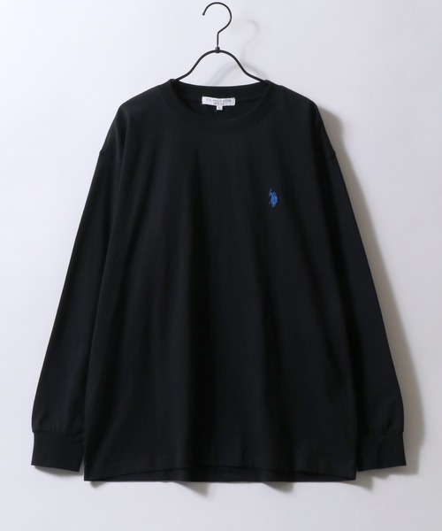 U.S. POLO ASSN.(ユーエスポロアッスン)の「U.S. POLO ASSN./ユーエスポロアッスン オーバーサイズ ワンポイント刺繍 長袖Tシャツ ロンT レディース メンズ(Tシャツ/カットソー・メンズ・アイボリー/ブラック/ダークグリーン/バイオレット/オートミール/ネイビー/ボルドー・M/L/LL)」の9枚目の写真