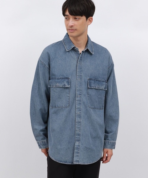 LAKOLE（ラコレ）の「ウォッシュドデニム長袖シャツ / 140380（シャツ