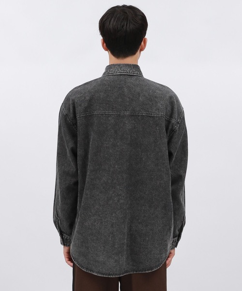 LAKOLE（ラコレ）の「ウォッシュドデニム長袖シャツ / 140380（シャツ/ブラウス・メンズ・ブラック/ブルー・MEDIUM/LARGE）」の9枚目の写真