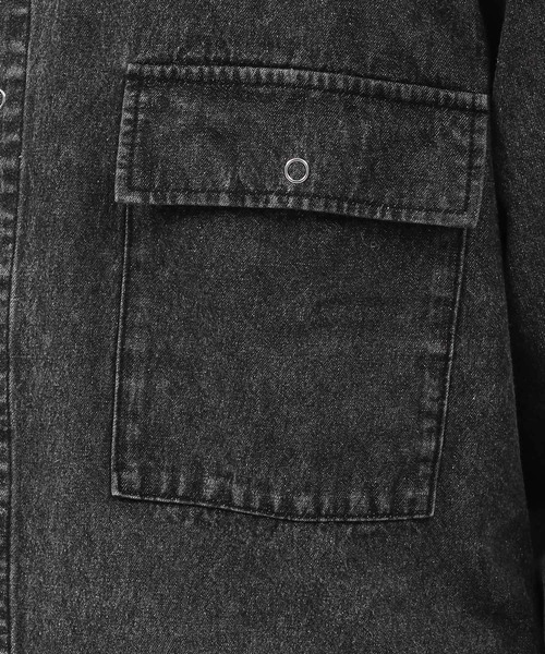 LAKOLE（ラコレ）の「ウォッシュドデニム長袖シャツ / 140380（シャツ/ブラウス・メンズ・ブラック/ブルー・MEDIUM/LARGE）」の14枚目の写真