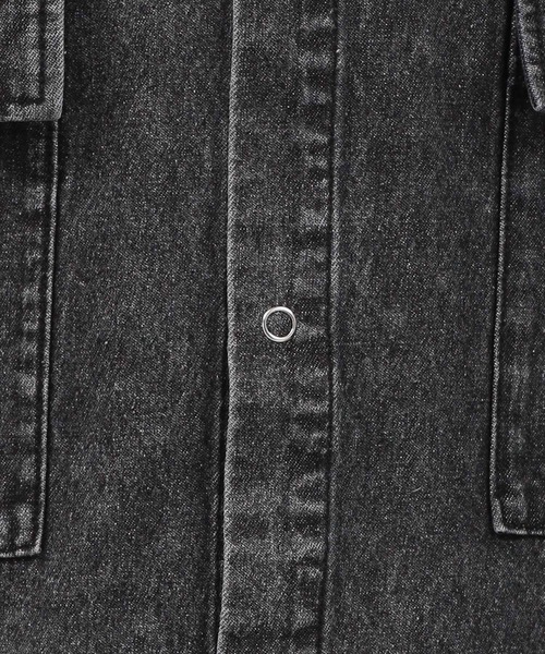 LAKOLE（ラコレ）の「ウォッシュドデニム長袖シャツ / 140380（シャツ/ブラウス・メンズ・ブラック/ブルー・MEDIUM/LARGE）」の15枚目の写真