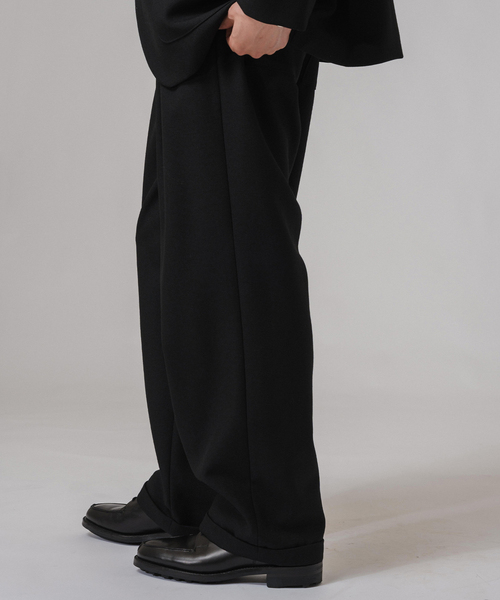 EDIFICE(エディフィス)の「CONFFECT EDIFICE Marine Cloth 2pleats Pants(スラックス・メンズ・ブラック・SMALL/MEDIUM/LARGE)」の3枚目の写真