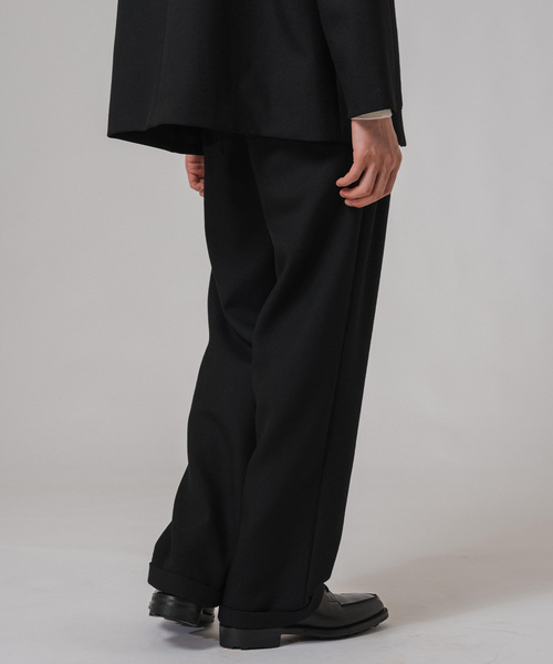 EDIFICE(エディフィス)の「CONFFECT EDIFICE Marine Cloth 2pleats Pants(スラックス・メンズ・ブラック・SMALL/MEDIUM/LARGE)」の6枚目の写真