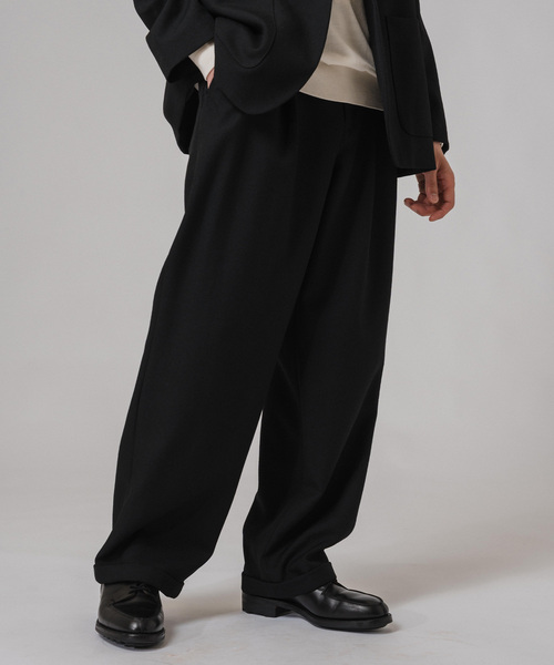 EDIFICE(エディフィス)の「CONFFECT EDIFICE Marine Cloth 2pleats Pants(スラックス・メンズ・ブラック・SMALL/MEDIUM/LARGE)」の5枚目の写真