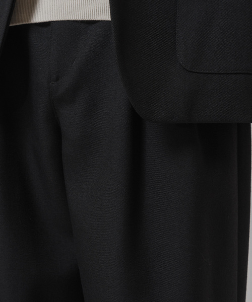 EDIFICE(エディフィス)の「CONFFECT EDIFICE Marine Cloth 2pleats Pants(スラックス・メンズ・ブラック・SMALL/MEDIUM/LARGE)」の4枚目の写真