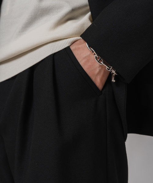 EDIFICE(エディフィス)の「CONFFECT EDIFICE Marine Cloth 2pleats Pants(スラックス・メンズ・ブラック・SMALL/MEDIUM/LARGE)」の7枚目の写真