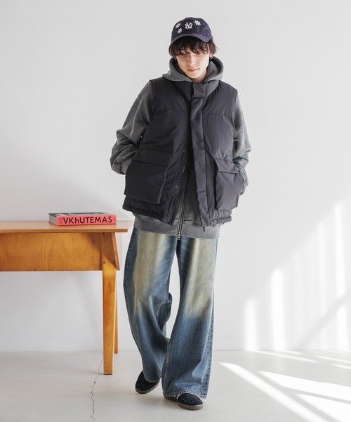 セール】【AIRTHERMAL/高機能中綿】ナイロンフラップポケット/ショート