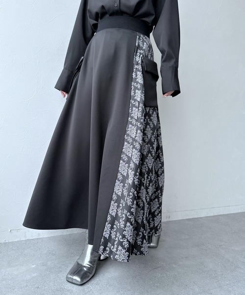 HARE(ハレ)の「キリカエジャガードジャージスカート(HARE)(スカート・レディース・ネイビー/ブラック・FREE)」の7枚目の写真