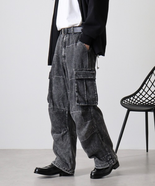 Denim patchwork cargo pants / デニムパッチワークカーゴパンツ