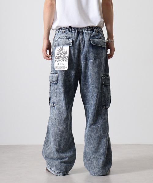 セール】Denim patchwork cargo pants / デニムパッチワーク