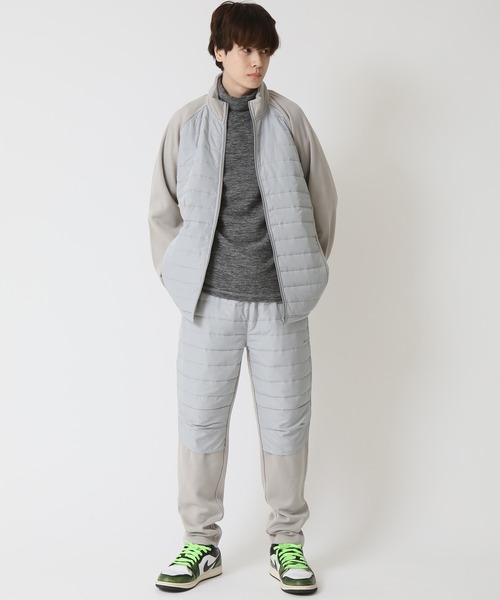 ARCADE（アーケード）の「上下セットアップ フェイクダウンブルゾン×スキニーフェイクダウンパンツ（ゴルフグッズ・メンズ・ネイビー/ホワイト/ブラック/グレー・L/LL/M）」の3枚目の写真