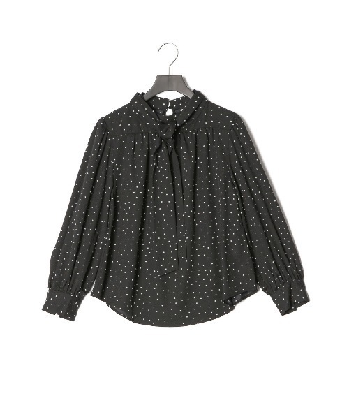 PREFERIR(プレフェリール)の「ドットプリント 2WAYボータイブラウス(シャツ/ブラウス・レディース・ベージュ/ブラック・SMALL/MEDIUM/LARGE)」の13枚目の写真