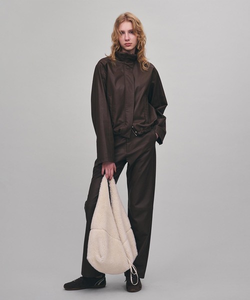 AKTE（アクテ）の「ワンハンドルボアバッグ（トートバッグ・レディース・オフホワイト/チャコール/ブラック/ネイビー・FREE）」の17枚目の写真