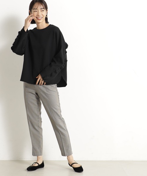 FOUND GOOD（ファウンドグッド）の「ウラキモウNRスリムパンツ（その他パンツ・レディース・グリーン系5/ネイビー/ブラウン系3/グレー系/アイボリー/ブラック・S/M/L/XL）」の3枚目の写真