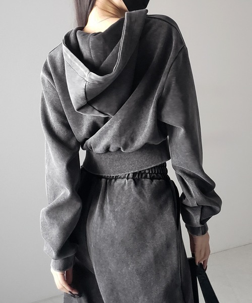 セール】【 セットアップ 】ピグメントヴィンテージショートパーカー