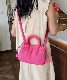 WEGO/3WAY巾着ワンハンドルパフショルダー