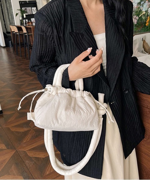 セール】WEGO/3WAY巾着ワンハンドルパフショルダー（ショルダーバッグ