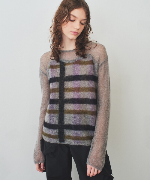 【セール】double striped knit top（ニット/セーター）｜soduk（スドーク）