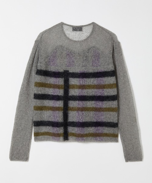 soduk(スドーク)の「【soduk】double striped knit top(ニット/セーター・レディース・グレー/ホワイト・ONE SIZE)」の6枚目の写真