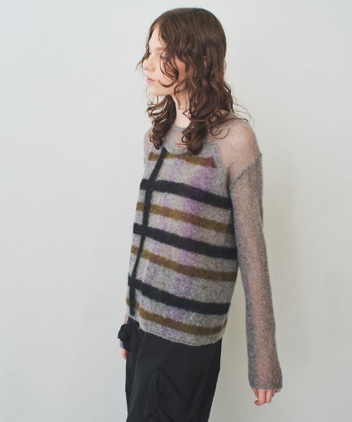soduk(スドーク)の「【soduk】double striped knit top(ニット/セーター・レディース・グレー/ホワイト・ONE SIZE)」の8枚目の写真