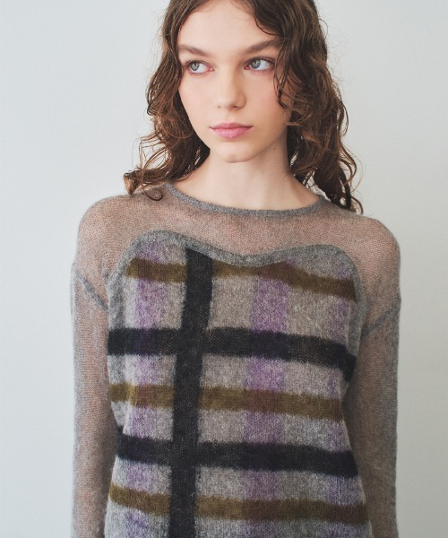 soduk(スドーク)の「【soduk】double striped knit top(ニット/セーター・レディース・グレー/ホワイト・ONE SIZE)」の12枚目の写真