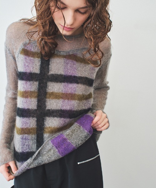 soduk(スドーク)の「【soduk】double striped knit top(ニット/セーター・レディース・グレー/ホワイト・ONE SIZE)」の13枚目の写真
