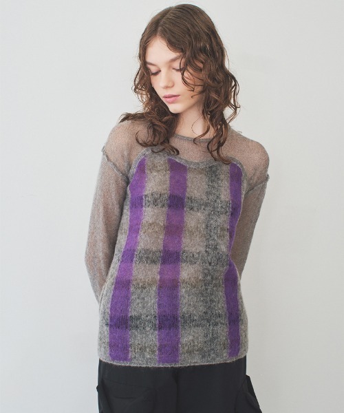 soduk(スドーク)の「【soduk】double striped knit top(ニット/セーター・レディース・グレー/ホワイト・ONE SIZE)」の14枚目の写真