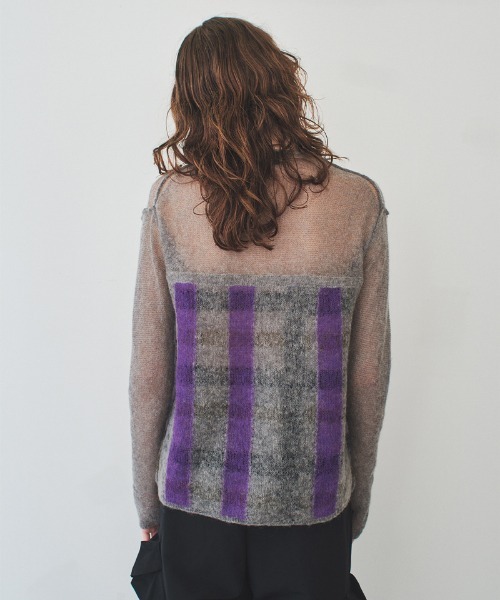 soduk(スドーク)の「【soduk】double striped knit top(ニット/セーター・レディース・グレー/ホワイト・ONE SIZE)」の17枚目の写真