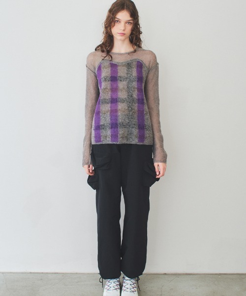 soduk(スドーク)の「【soduk】double striped knit top(ニット/セーター・レディース・グレー/ホワイト・ONE SIZE)」の15枚目の写真