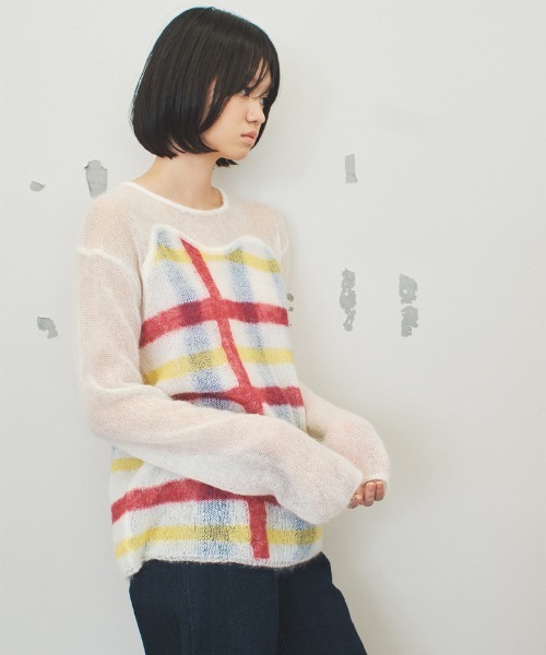 soduk(スドーク)の「【soduk】double striped knit top(ニット/セーター・レディース・グレー/ホワイト・ONE SIZE)」の18枚目の写真