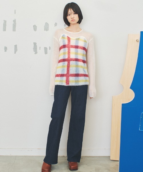 soduk(スドーク)の「【soduk】double striped knit top(ニット/セーター・レディース・グレー/ホワイト・ONE SIZE)」の20枚目の写真