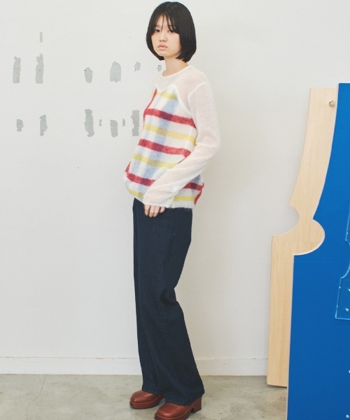 soduk(スドーク)の「【soduk】double striped knit top(ニット/セーター・レディース・グレー/ホワイト・ONE SIZE)」の22枚目の写真