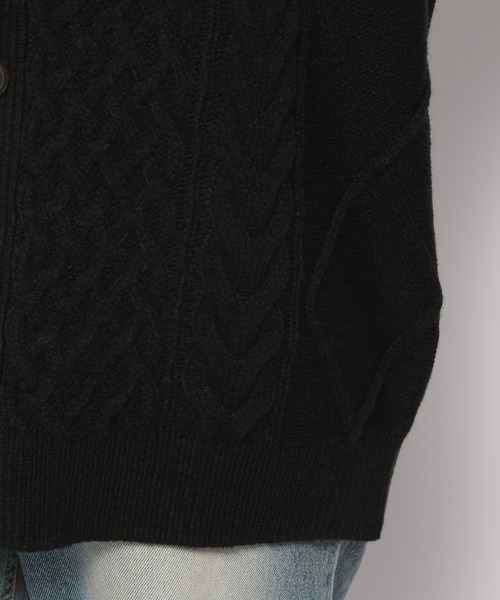 ALAND（エーランド）の「【UNISEX】ALAND／Aロゴ ケーブルニットカーディガン（カーディガン/ボレロ・レディース・ブラック/ホワイト/ネイビー・MEDIUM/LARGE）」の17枚目の写真