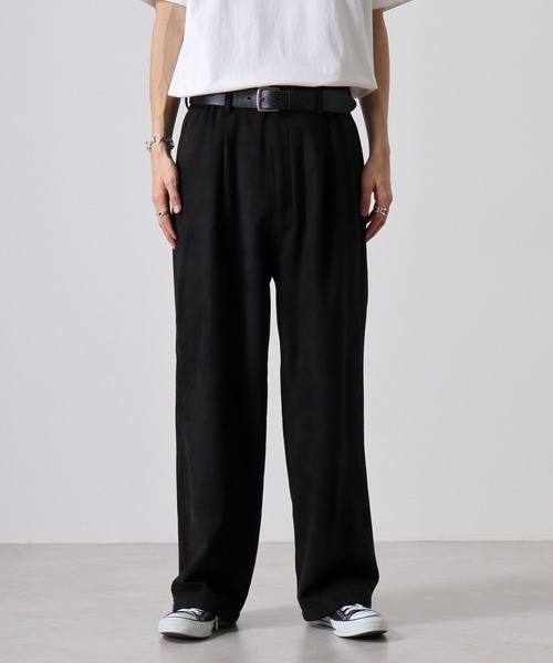 【セール】ATELANE フェイクスエードワイドパンツ（スウェットパンツ）｜ATELANE（アテレーン）
