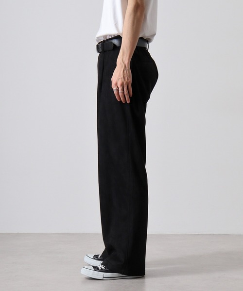 【セール】ATELANE フェイクスエードワイドパンツ（スウェットパンツ）｜ATELANE（アテレーン）