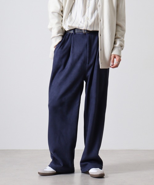 【セール】ATELANE フェイクスエードワイドパンツ（スウェットパンツ）｜ATELANE（アテレーン）