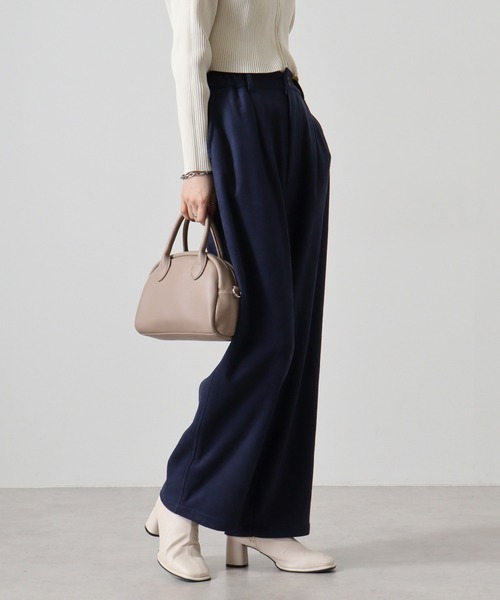 【セール】ATELANE フェイクスエードワイドパンツ（スウェットパンツ）｜ATELANE（アテレーン）