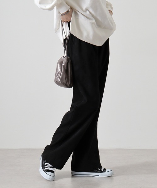 【セール】ATELANE フェイクスエードワイドパンツ（スウェットパンツ）｜ATELANE（アテレーン）