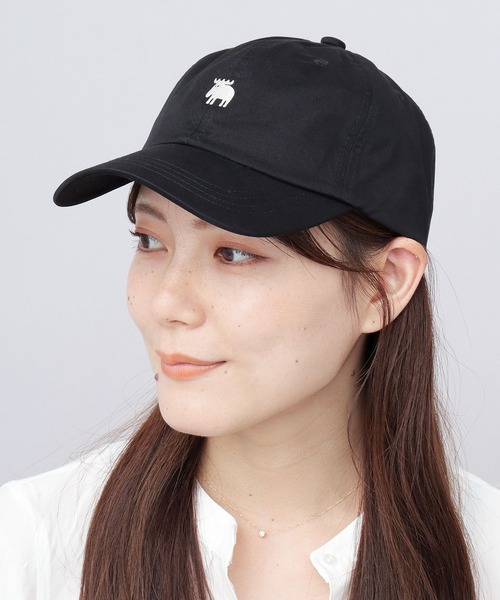 moz(モズ)の「エルク刺繍 ツイルキャップ(キャップ・レディース・ブラック/アイボリー/ミント・FREE)」の2枚目の写真
